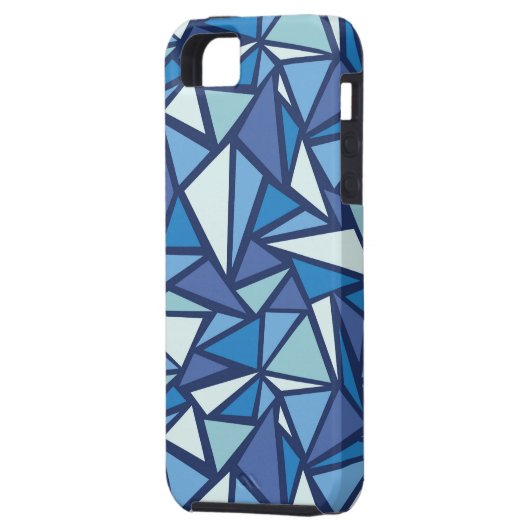 Abstract blauw ICS-patroon Case-Mate iPhone Case (Achterkant Links)