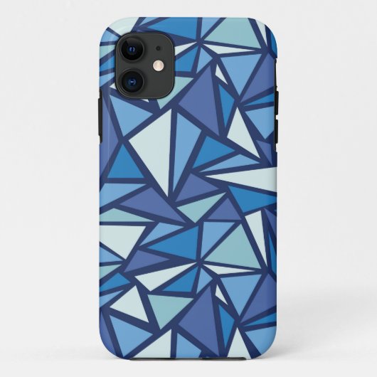 Abstract blauw ICS-patroon Case-Mate iPhone Case (Achterkant)