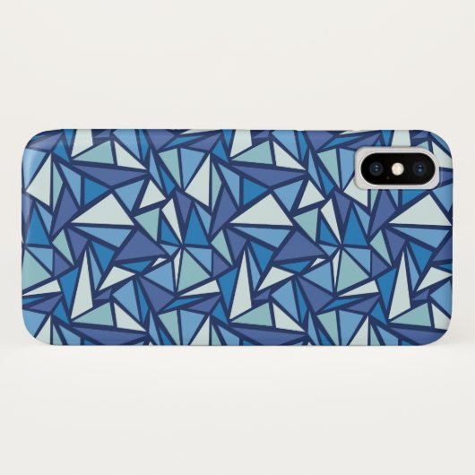 Abstract blauw ICS-patroon Case-Mate iPhone Case (Achterkant (horizontaal))