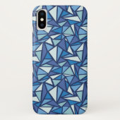 Abstract blauw ICS-patroon Case-Mate iPhone Case (Achterkant)