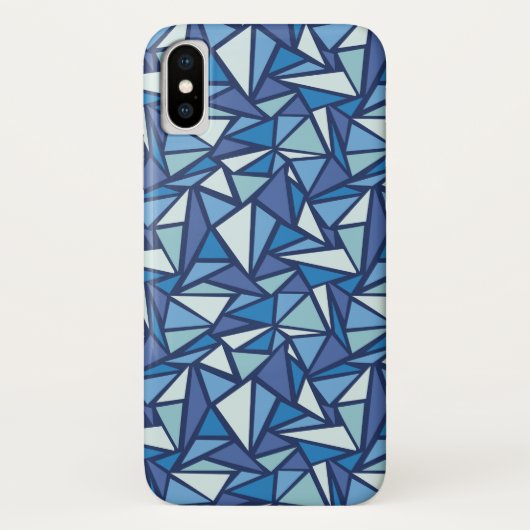 Abstract blauw ICS-patroon Case-Mate iPhone Case (Achterkant)
