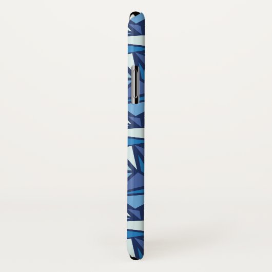 Abstract blauw ICS-patroon Case-Mate iPhone Case (Achterkant / rechts)