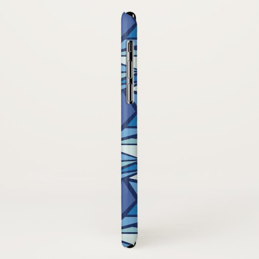 Abstract blauw ICS-patroon Case-Mate iPhone Case (Achterkant/links)