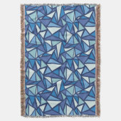 Abstract blauw ICS-patroon Deken (Voorkant Verticaal)