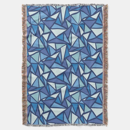 Abstract blauw ICS-patroon Deken (Voorkant Verticaal)