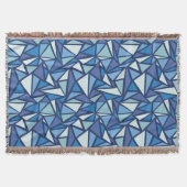 Abstract blauw ICS-patroon Deken (Voorkant)