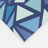 Abstract blauw ICS-patroon Fleece Deken (Hoek)
