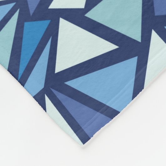 Abstract blauw ICS-patroon Fleece Deken (Hoek)