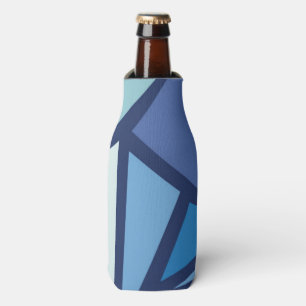 Abstract blauw ICS-patroon Flesjeskoeler