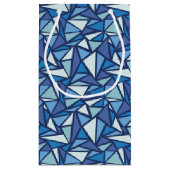 Abstract blauw ICS-patroon Klein Cadeauzakje (Achterkant)