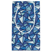 Abstract blauw ICS-patroon Klein Cadeauzakje (Voorkant)
