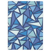 Abstract blauw ICS-patroon Klembord (Achterkant)