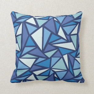 Abstract blauw ICS-patroon Kussen