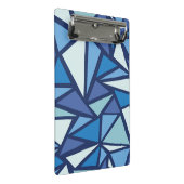 Abstract blauw ICS-patroon Mini Klembord (Schuin)