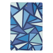 Abstract blauw ICS-patroon Mini Klembord (Achterkant)
