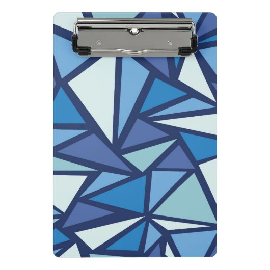 Abstract blauw ICS-patroon Mini Klembord (Voorkant)