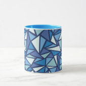 Abstract blauw ICS-patroon Mok (Midden)