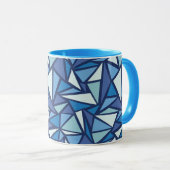 Abstract blauw ICS-patroon Mok (Voorkant rechts)