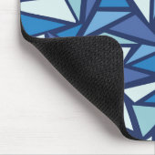 Abstract blauw ICS-patroon Muismat (Hoek)