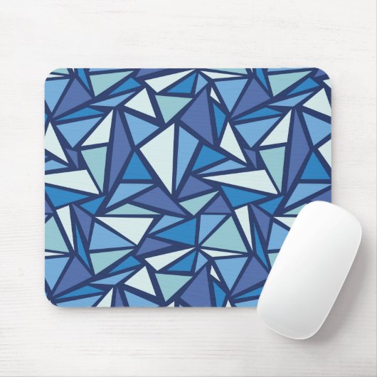 Abstract blauw ICS-patroon Muismat (Met muis)