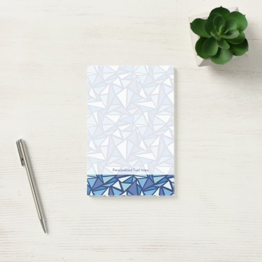 Abstract blauw ICS-patroon Post-it® Notes (Kantoor)