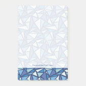 Abstract blauw ICS-patroon Post-it® Notes (Voorkant)