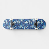 Abstract blauw ICS-patroon Skateboard (Horizontaal)