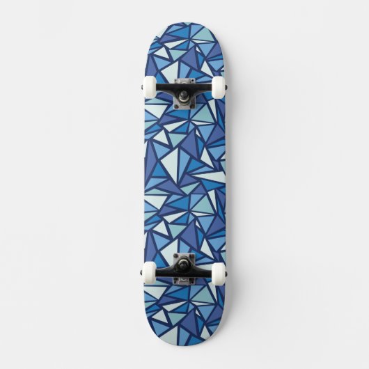 Abstract blauw ICS-patroon Skateboard (Voorkant)
