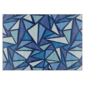 Abstract blauw ICS-patroon Snijplank (Voorkant)