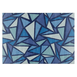 Abstract blauw ICS-patroon Snijplank