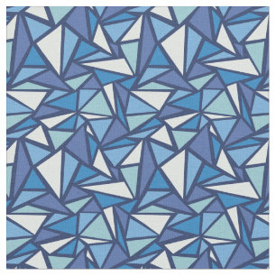 Abstract blauw ICS-patroon Stof
