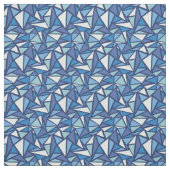 Abstract blauw ICS-patroon Stof (Swatch)