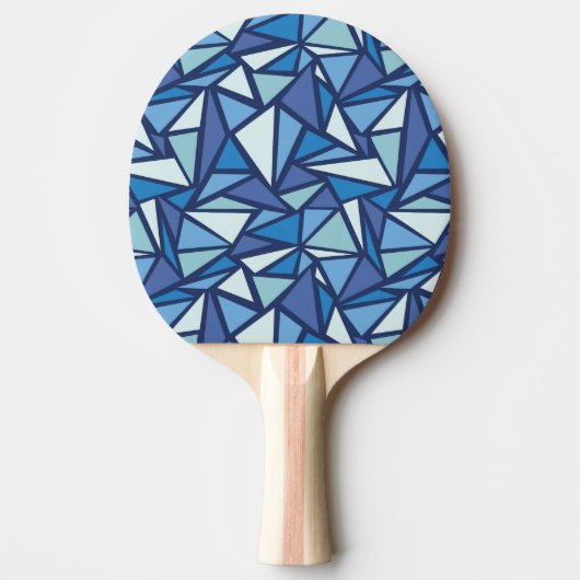 Abstract blauw ICS-patroon Tafeltennisbatje (Voorkant)