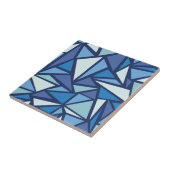 Abstract blauw ICS-patroon Tegeltje (Zijkant)