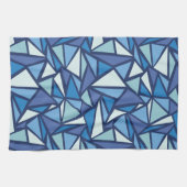 Abstract blauw ICS-patroon Theedoek (Horizontaal)