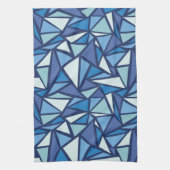 Abstract blauw ICS-patroon Theedoek (Verticaal)