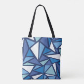 Abstract blauw ICS-patroon Tote Bag (Achterkant)