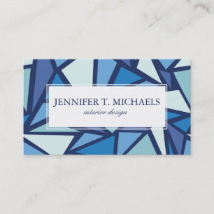 Abstract blauw ICS-patroon Visitekaartje