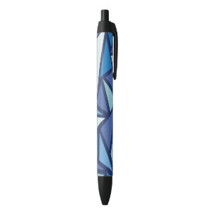 Abstract blauw ICS-patroon Zwarte Inkt Pen