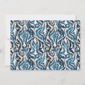 Abstract Blauw Ikat Algemeen Feestje zonder specif Kaart (Achterkant)