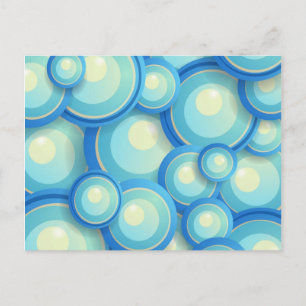 Abstract blauw in groen briefkaart