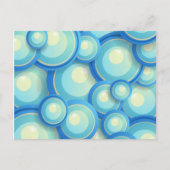 Abstract blauw in groen briefkaart (Voorkant)