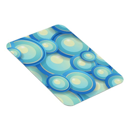 Abstract blauw in groen magneet (Rechterzijde)