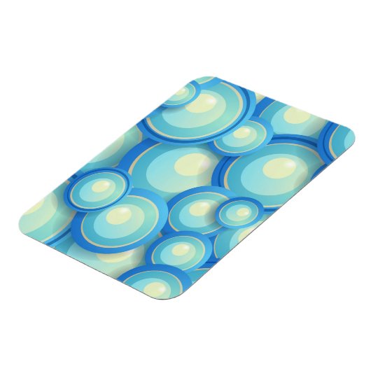 Abstract blauw in groen magneet (Linkerzijde)