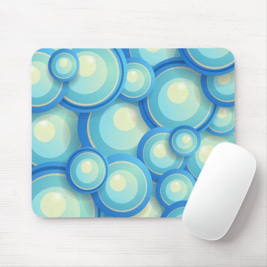 Abstract blauw in groen muismat (Met muis)