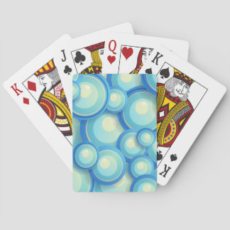 Abstract blauw in groen pokerkaarten