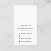 Abstract blauw Indigo Custom Unique Visitekaartje (Achterkant)