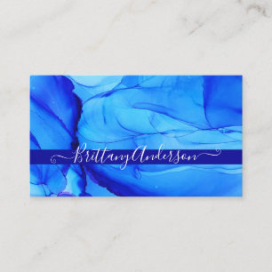 Abstract Blauw Indigo - Eigen Uniek Visitekaartje