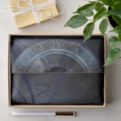 Abstract blauw klokontwerp tissuepapier (Geschenk)