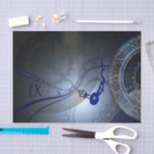 Abstract blauw klokontwerp tissuepapier (Craft)